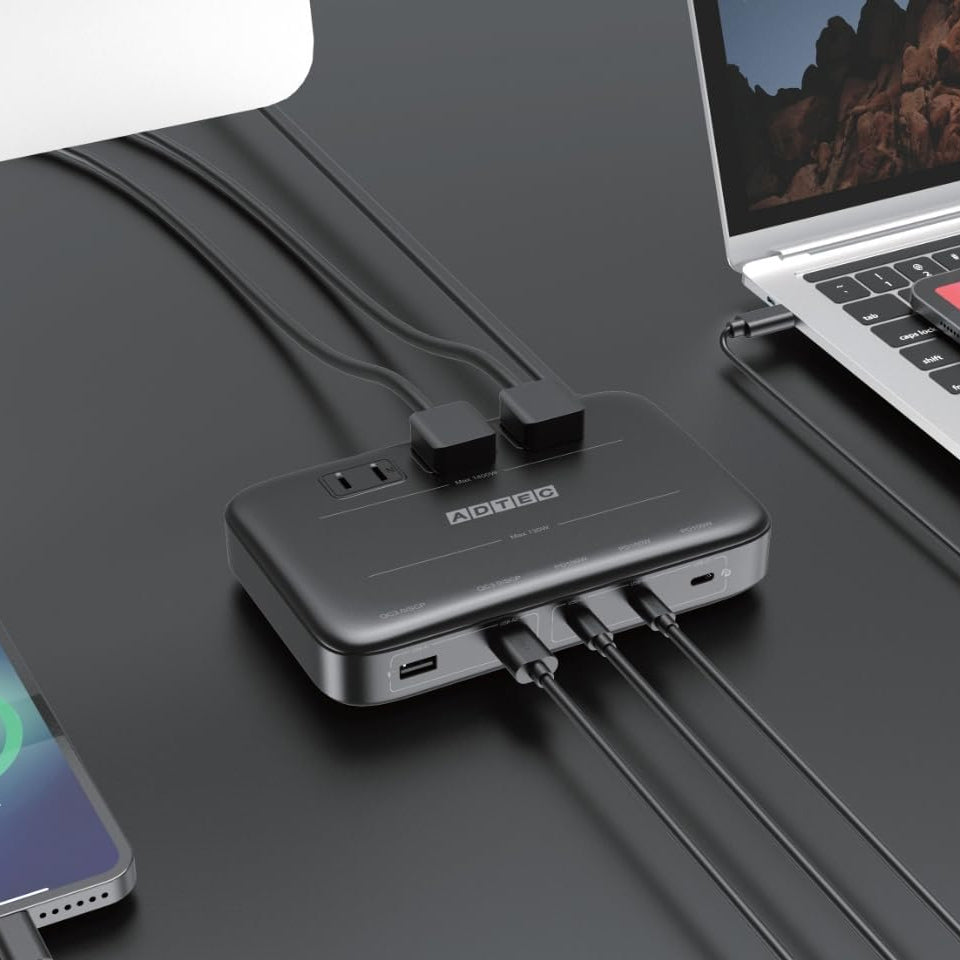 アドテック マルチポート 充電器 130W PD3.0充電器 5ポート(USB-Cx3+USB-Ax2)GaN (窒化ガリウム) 高速充電 ノートパソコン MacBookPro iPhone Android APDT-V130A2C3-BK
