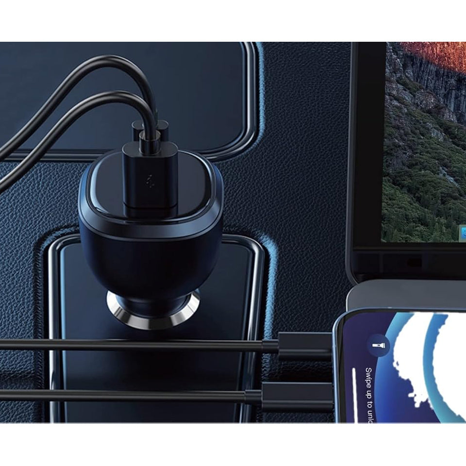 アドテック ACPD-V165AC2 シガーソケット PD3.1充電器 165W 3ポート 【USB-Cx2+USB-A】カーチャージャー Macbook Pro DELL HP Dyanabook iPhone iPad Android Xperia Switch ACPD-V165AC2