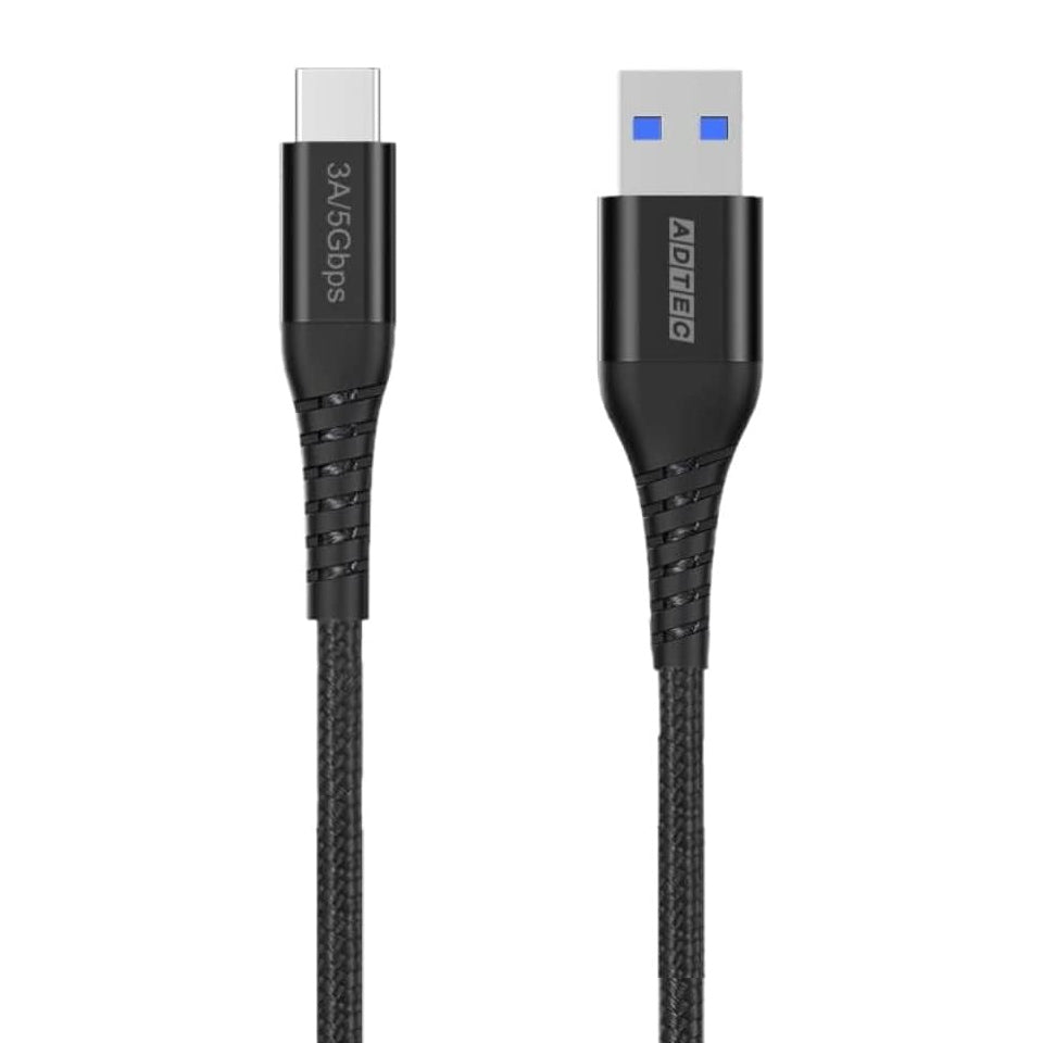 アドテック USB Type-A to C ケーブル PD充電対応 60W(20V/3A) APC-V2006AC-U3-BK ブラック USB3.0(5Gbps) 2m 急速充電 iPhone15 Switch MacBook Pro Air iPad Pro高速転送