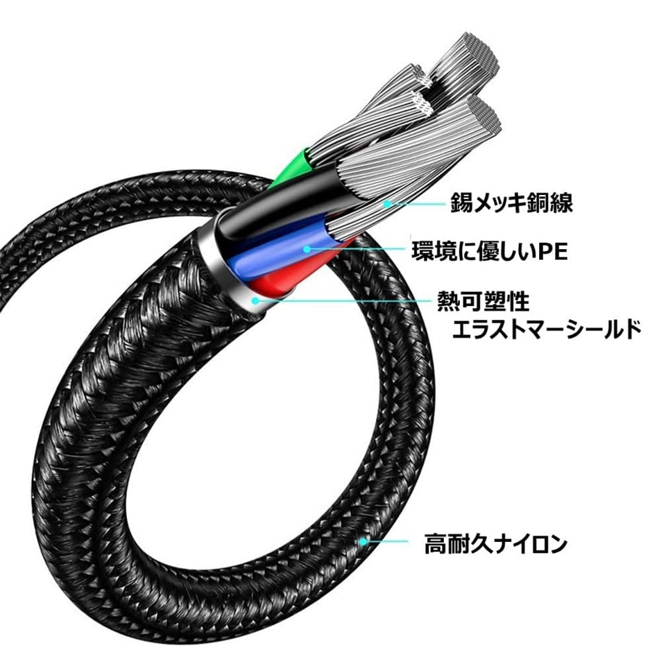 アドテック USB Type-A to C ケーブル PD充電対応 60W(20V/3A) APC-V2006AC-U3-BK ブラック USB3.0(5Gbps) 2m 急速充電 iPhone15 Switch MacBook Pro Air iPad Pro高速転送
