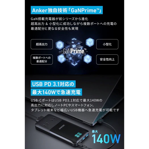 Anker Prime Charging Station (6-in-1, 140W) アンカー 充電ステーション