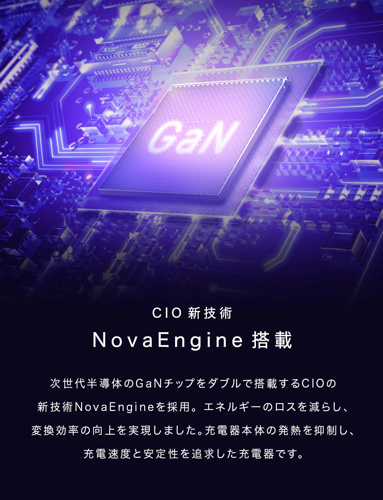 【新製品 iPhone16対応】CIO 67W 2ポート GaN急速充電器 USB-C×2 Novaport DUO II 67W2C