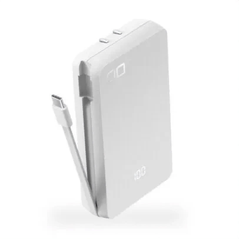 CIO SMARTCOBY Ex03 SLIM PLUG & CABLE モバイルバッテリー 3in1 8000mAh USB-C 最大30W出力 CIO-MB30W2C-8K-EX03