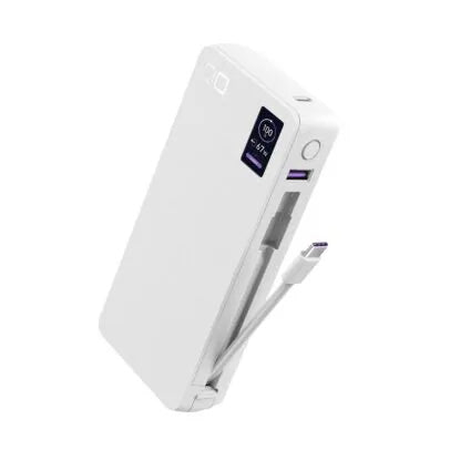 CIO SMARTCOBY Pro CABLE 100W 20K モバイルバッテリー 単ポート100W出力 大容量20000mAh ケーブル内蔵 [脱着式ケーブル] 液晶ディスプレイ付き高出力