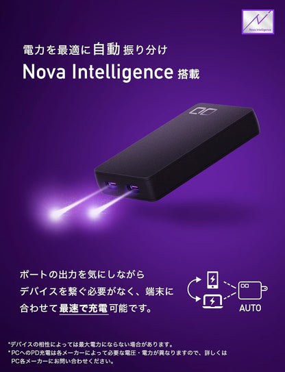 CIO 65W 2ポート 薄型 急速充電器 NovaPort SLIM DUO 67W2C