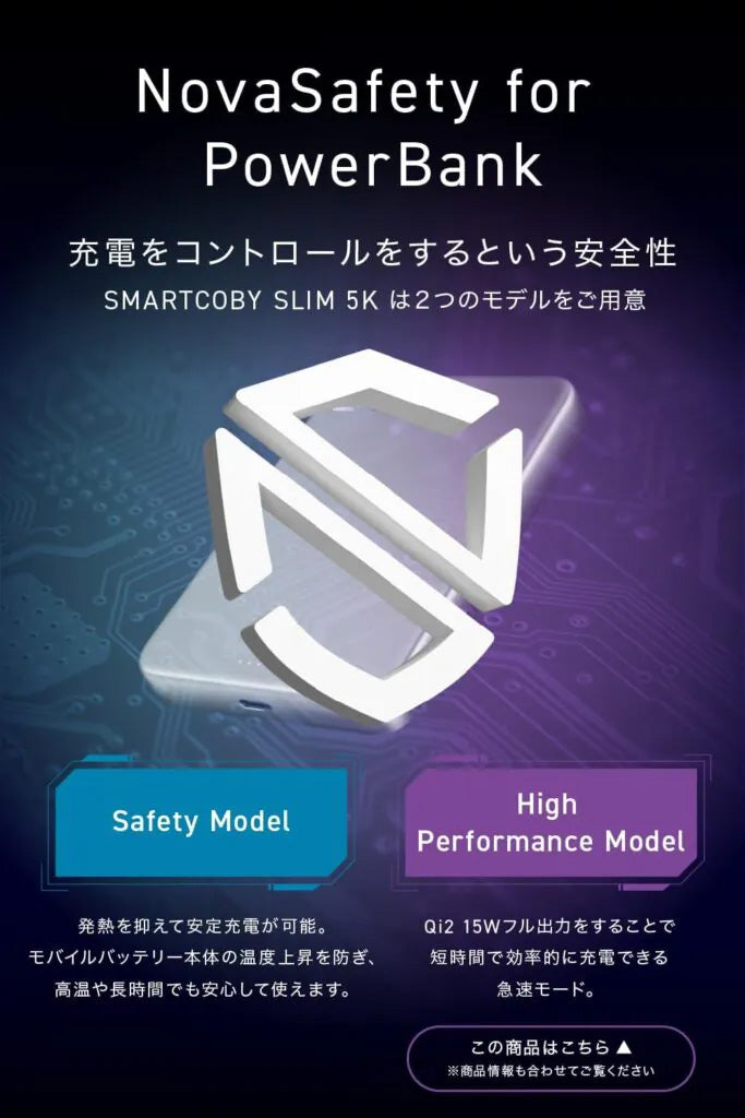 CIO SMARTCOBY SLIM 5K モバイルバッテリー （ハイパフォーマンスモデル）極薄幅8.7mm Qi2 MagSafe対応 5000mAh CIO-MB20W1C-5K-WL15