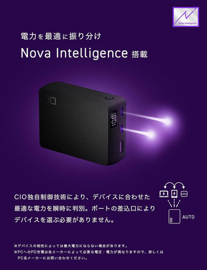 CIO 最大67W入出力 20000mAh 同時充電 モバイルバッテリー SMARTCOBY TRIO 67W2C1A