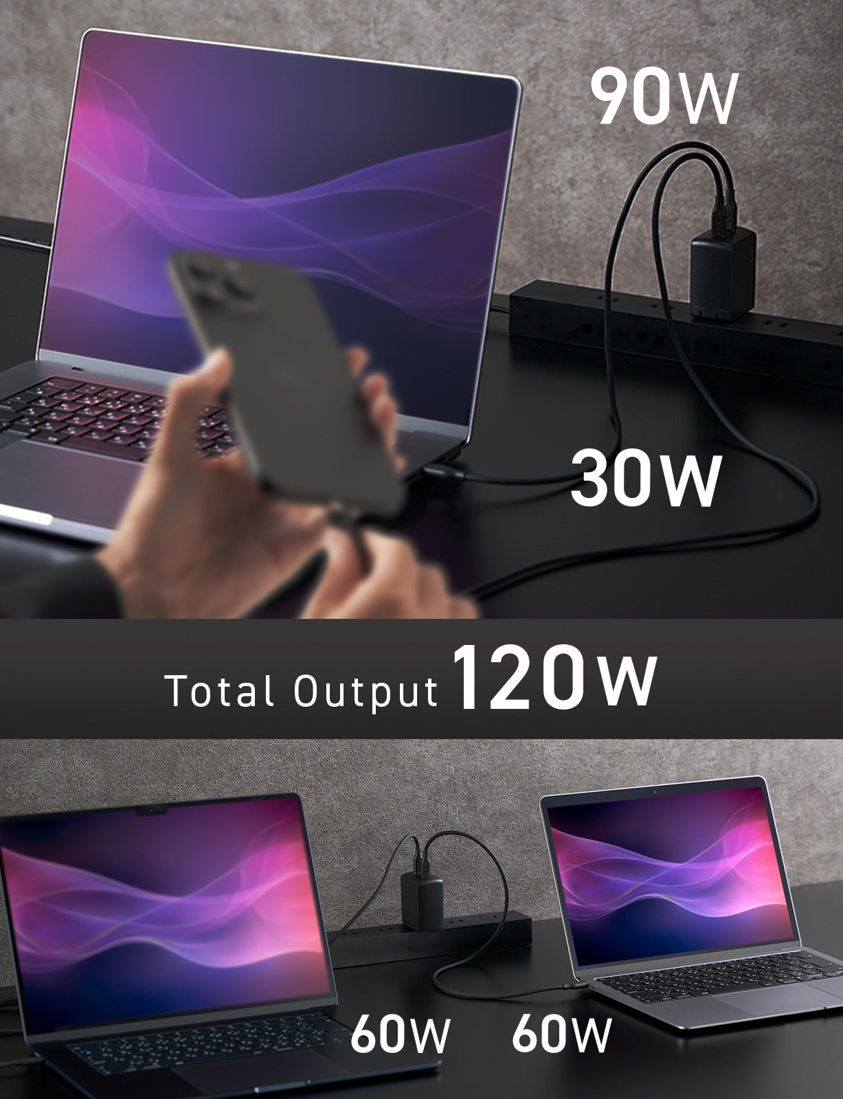 CIO NovaPort DUOⅡ 120W2C 120W 2ポート GaN急速充電器 CIO-G120W2C-N2