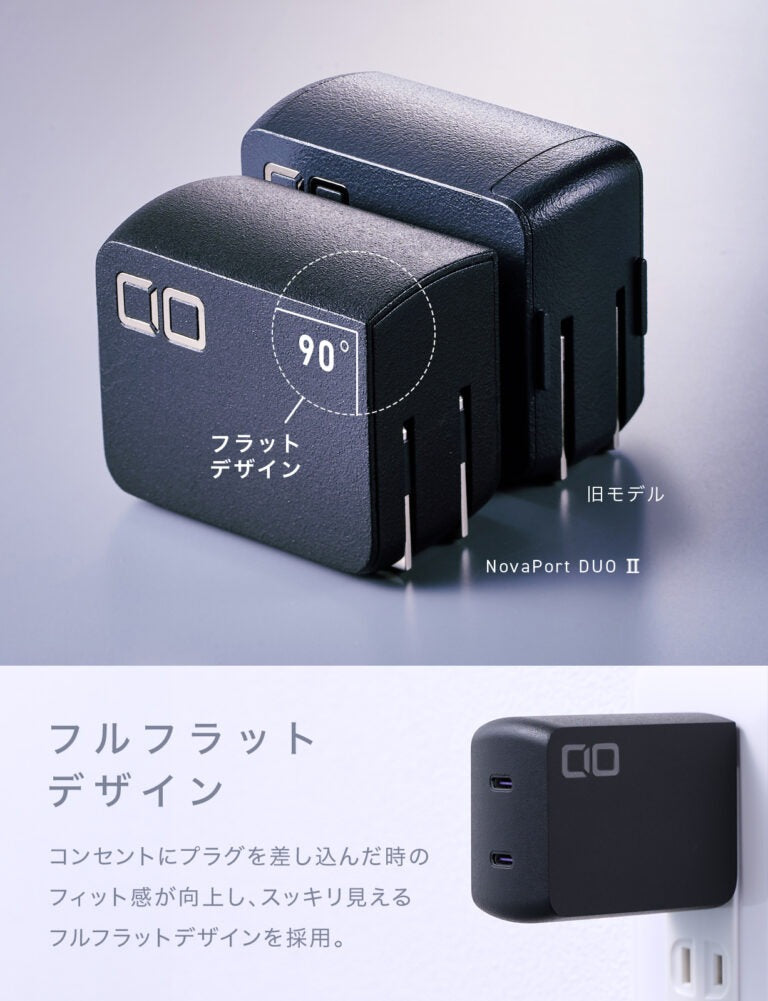 CIO NovaPort DUOⅡ 120W2C 120W 2ポート GaN急速充電器 CIO-G120W2C-N2