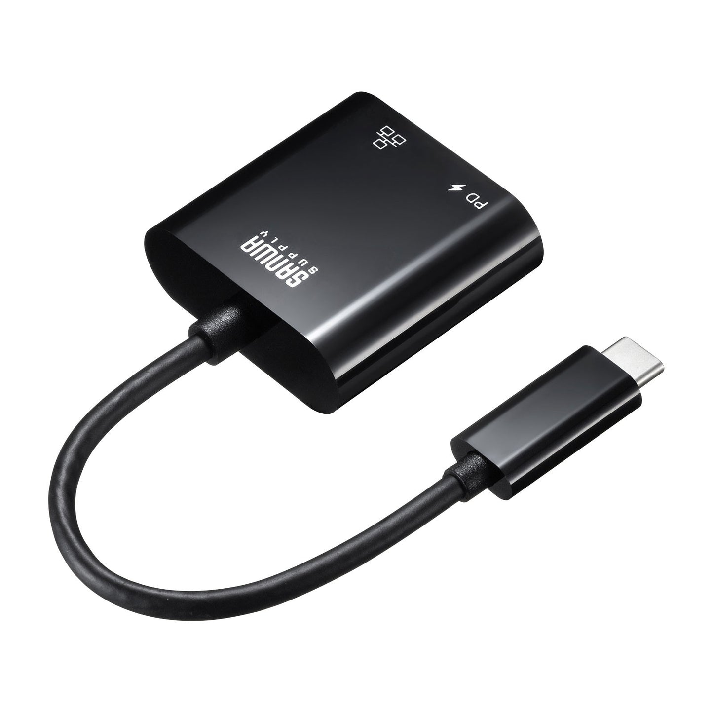 【2～3日後出荷】サンワサプライ USB-CVLAN7BK USB Type-C-LAN変換アダプタ※富士ソフト製品非対応※ PD対応 高速有線LAN接続