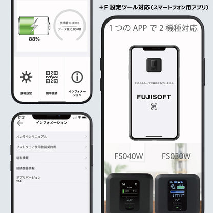 モバイルルーター +F FS030W クレードルセット 富士ソフト FS030WMB1
