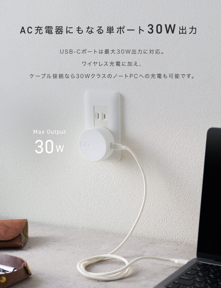 CIO NovaWave SPOT PLUG +C 15W ワイヤレス充電 2台同時充電 MagSafe 小型タイプc USB 同時充電 iPhone 12 / 13 / 14 / 15 / 16 Pro Max CIO-WL15-PLUG1C-30W